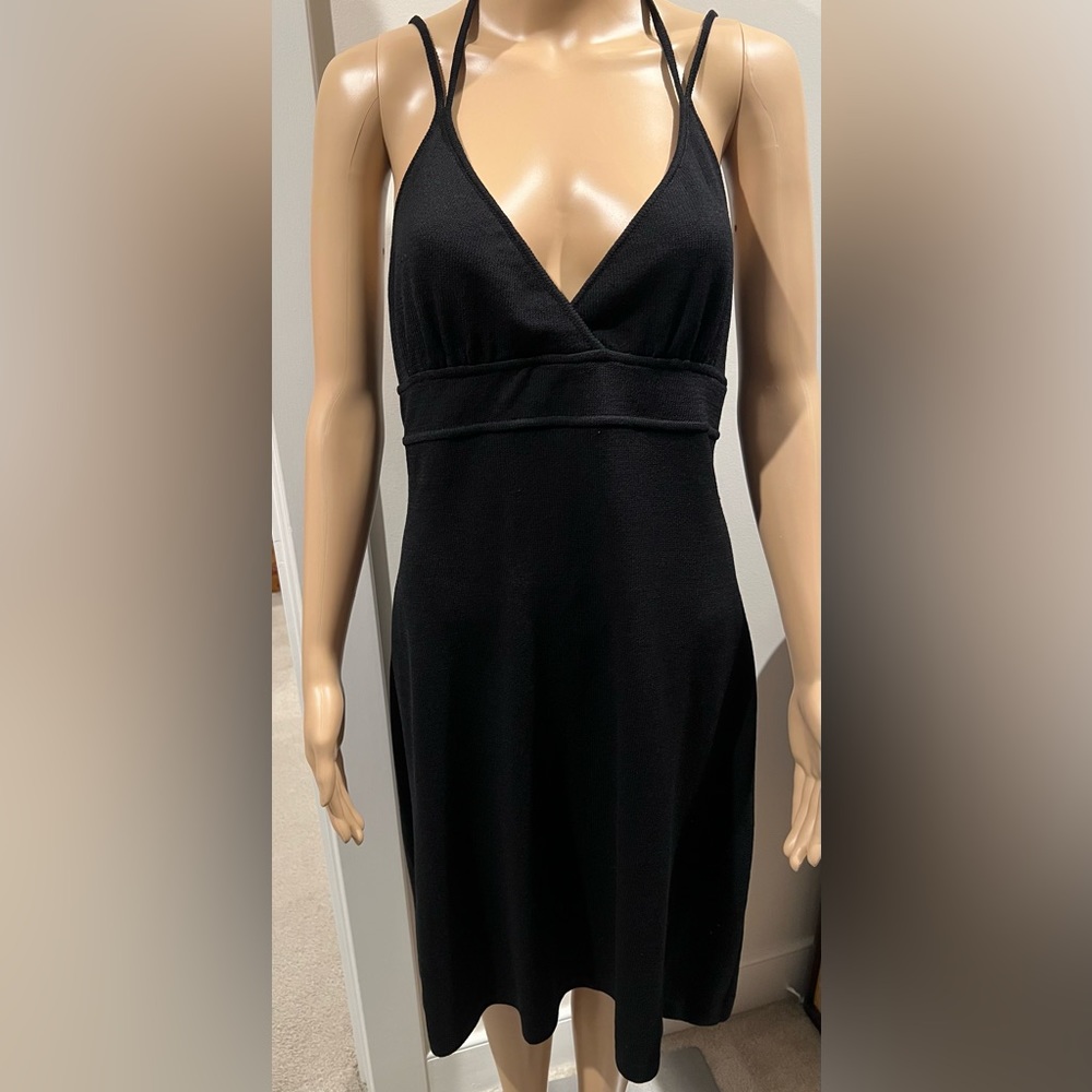 St. John halter dress, nvwt size 10, drop back low to waist line, stunning sexy
